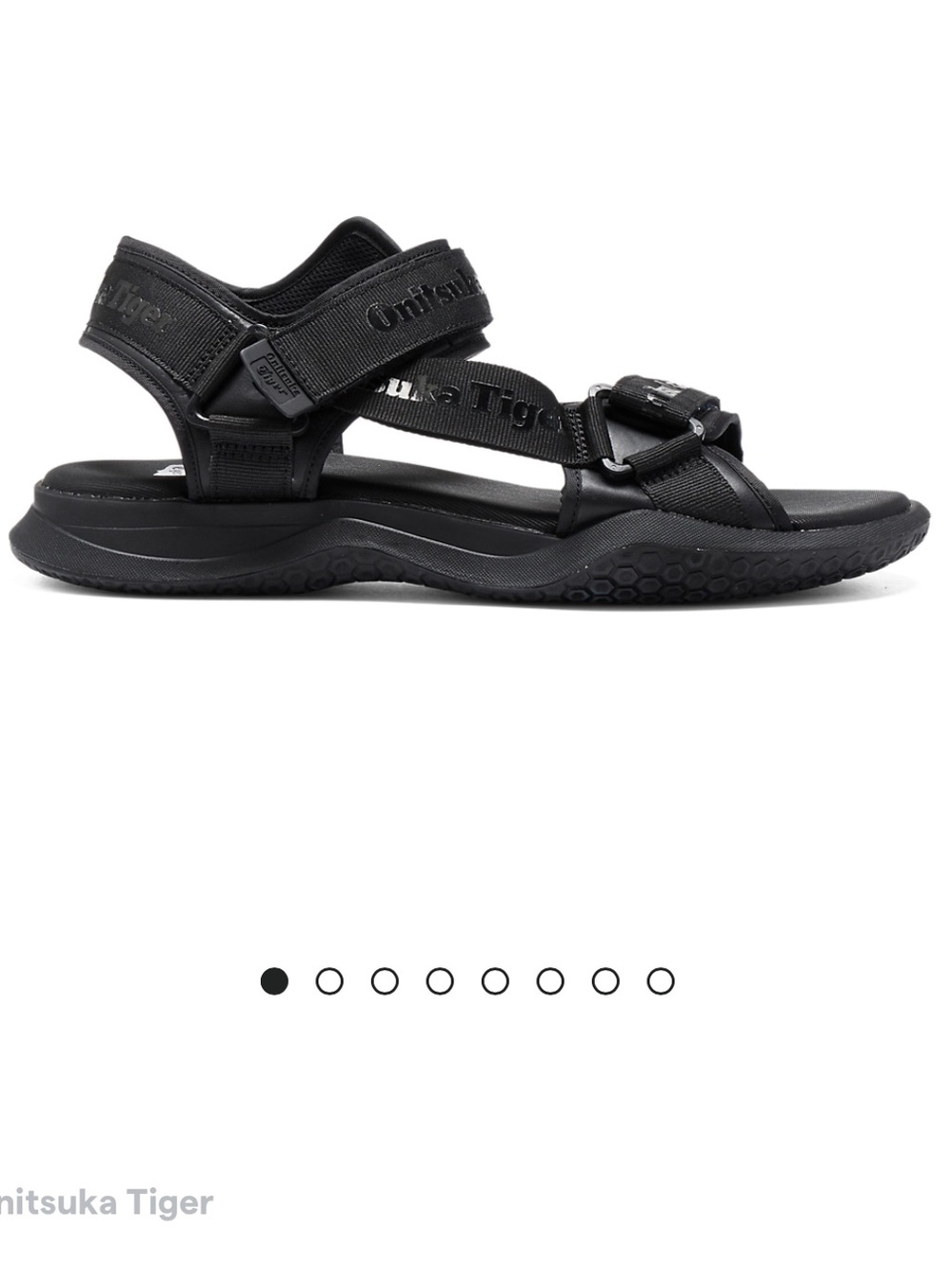 Onitsuka Tiger Ohbori Strap Black Sandals Unisex Size 39 / US Women 8 Men 6